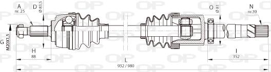 Open Parts DRS6372.00 - Arbre de transmission cwaw.fr