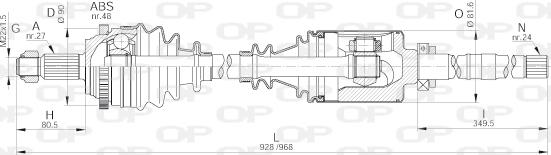 Open Parts DRS6244.00 - Arbre de transmission cwaw.fr