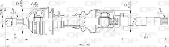 Open Parts DRS6246.00 - Arbre de transmission cwaw.fr