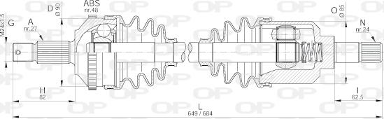 Open Parts DRS6243.00 - Arbre de transmission cwaw.fr