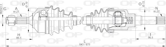 Open Parts DRS6259.00 - Arbre de transmission cwaw.fr