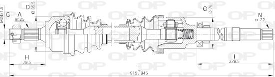 Open Parts DRS6255.00 - Arbre de transmission cwaw.fr