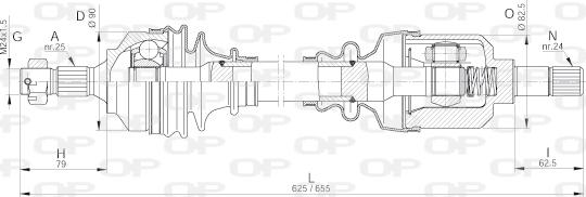 Open Parts DRS6252.00 - Arbre de transmission cwaw.fr