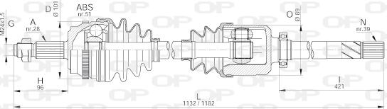 Open Parts DRS6261.00 - Arbre de transmission cwaw.fr