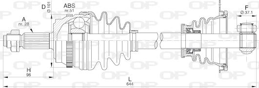 Open Parts DRS6209.00 - Arbre de transmission cwaw.fr