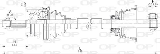 Open Parts DRS6206.00 - Arbre de transmission cwaw.fr