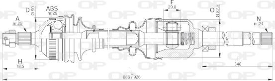 Open Parts DRS6201.00 - Arbre de transmission cwaw.fr