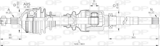 Open Parts DRS6203.00 - Arbre de transmission cwaw.fr