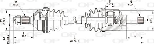 Open Parts DRS6218.00 - Arbre de transmission cwaw.fr