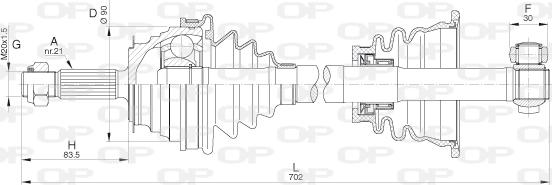 Open Parts DRS6283.00 - Arbre de transmission cwaw.fr