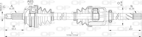 Open Parts DRS6231.00 - Arbre de transmission cwaw.fr