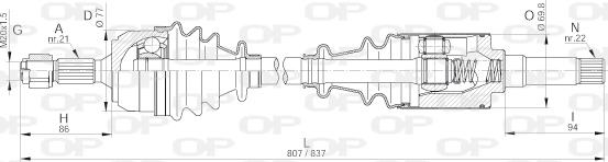 Open Parts DRS6233.00 - Arbre de transmission cwaw.fr