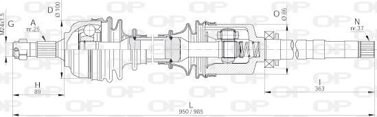 Open Parts DRS6229.00 - Arbre de transmission cwaw.fr