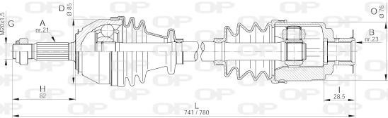 Open Parts DRS6225.00 - Arbre de transmission cwaw.fr