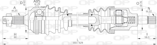 Open Parts DRS6222.00 - Arbre de transmission cwaw.fr