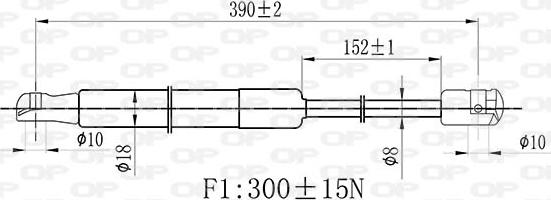 Open Parts GSR6464.00 - Vérin, capot-moteur cwaw.fr