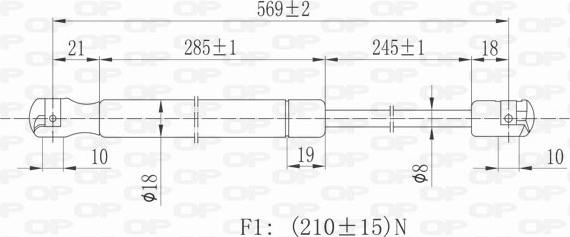 Open Parts GSR6099.00 - Vérin de hayon, de coffre cwaw.fr