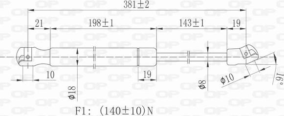 Open Parts GSR6098.00 - Vérin, vitre arrière cwaw.fr