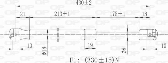 Open Parts GSR6021.00 - Vérin de hayon, de coffre cwaw.fr