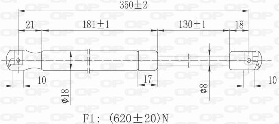 Open Parts GSR6078.00 - Vérin de hayon, de coffre cwaw.fr