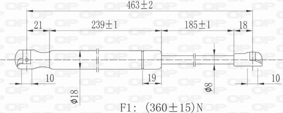 Open Parts GSR6361.00 - Vérin de hayon, de coffre cwaw.fr