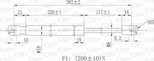 Open Parts GSR6363.00 - Vérin, vitre arrière cwaw.fr