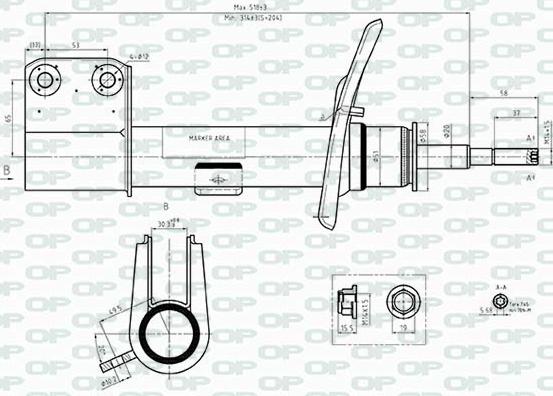 Open Parts SAB8505.31 - Amortisseur cwaw.fr