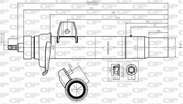 Open Parts SAB8643.31 - Amortisseur cwaw.fr