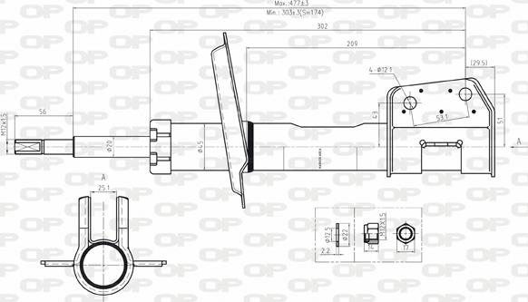 Open Parts SAB8044.31 - Amortisseur cwaw.fr