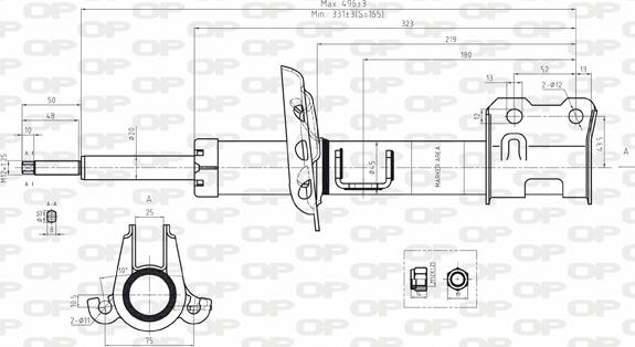 Open Parts SAB8054.31 - Amortisseur cwaw.fr