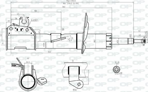 Open Parts SAB8051.31 - Amortisseur cwaw.fr