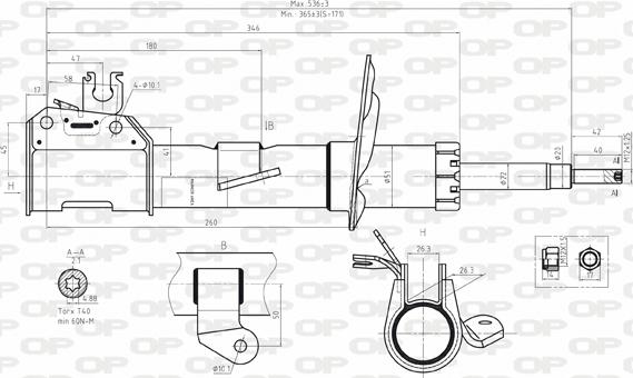 Open Parts SAB8052.31 - Amortisseur cwaw.fr