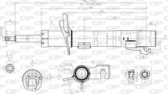 Open Parts SAB8066.31 - Amortisseur cwaw.fr