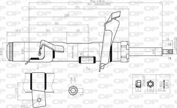 Open Parts SAB8063.31 - Amortisseur cwaw.fr