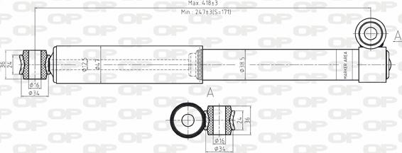 Open Parts SAB8033.12 - Amortisseur cwaw.fr