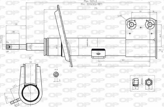 Open Parts SAB8166.31 - Amortisseur cwaw.fr