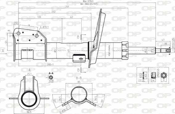 Open Parts SAB8127.31 - Amortisseur cwaw.fr