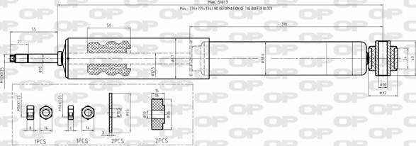 Open Parts SAB8316.32 - Amortisseur cwaw.fr