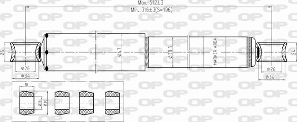 Open Parts SAB8371.12 - Amortisseur cwaw.fr