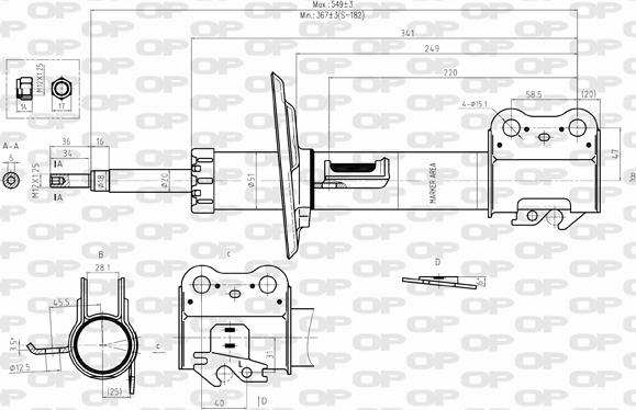 Open Parts SAB8290.31 - Amortisseur cwaw.fr