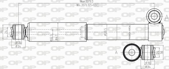 Open Parts SAB8250.12 - Amortisseur cwaw.fr