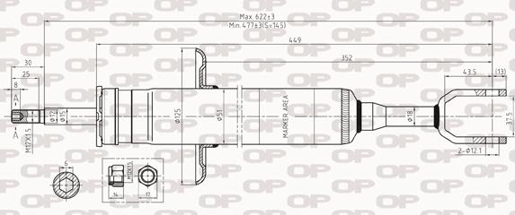 Open Parts SAB8258.31 - Amortisseur cwaw.fr