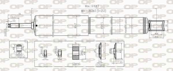 Open Parts SAB8266.32 - Amortisseur cwaw.fr