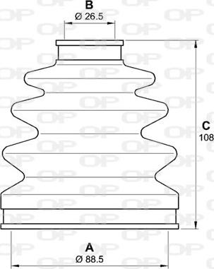 Open Parts SJK7115.00 - Joint-soufflet, arbre de commande cwaw.fr