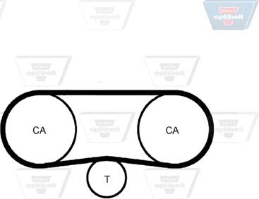 Optibelt ZRK 1303 - Courroie de distribution cwaw.fr