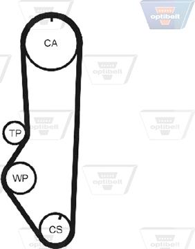 Optibelt ZRK 1107 - Courroie de distribution cwaw.fr