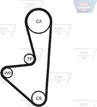 Optibelt ZRK 1114 - Courroie de distribution cwaw.fr