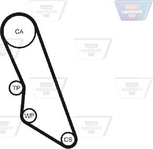 Optibelt ZRK 1127 - Courroie de distribution cwaw.fr