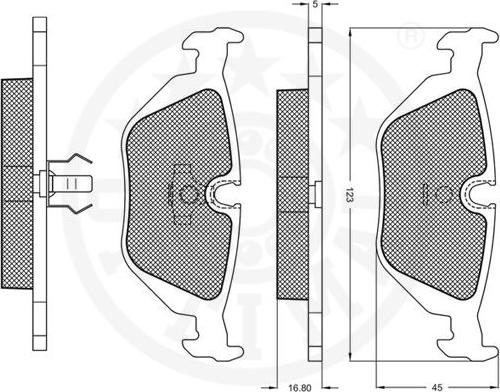 Optimal 9945 - Kit de plaquettes de frein, frein à disque cwaw.fr