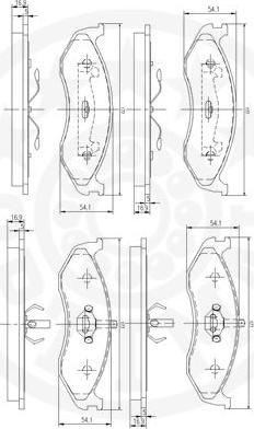 Optimal 9914 - Kit de plaquettes de frein, frein à disque cwaw.fr